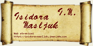 Isidora Masljuk vizit kartica